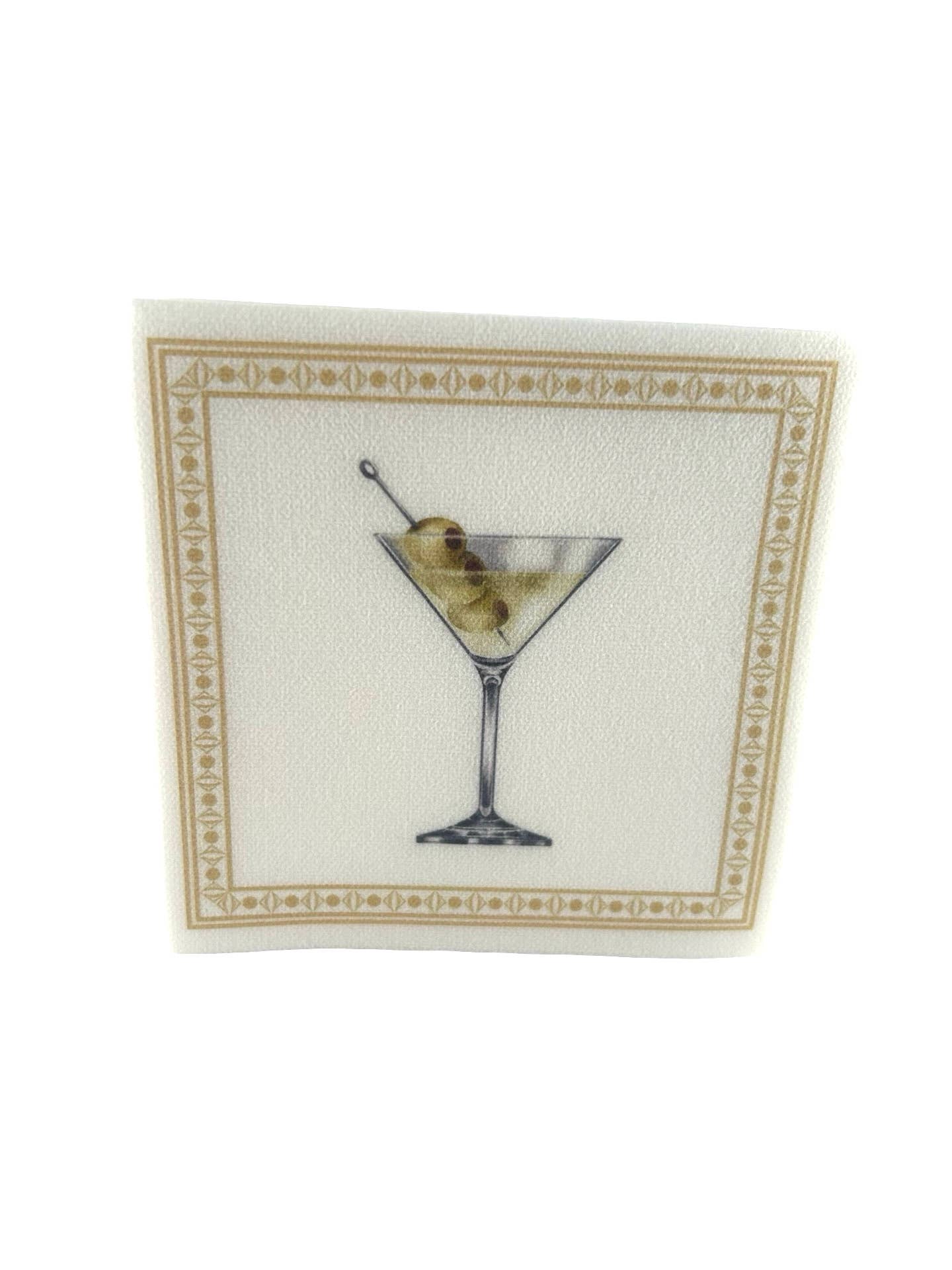 Linen-Feel Cocktail Napkins, Martini