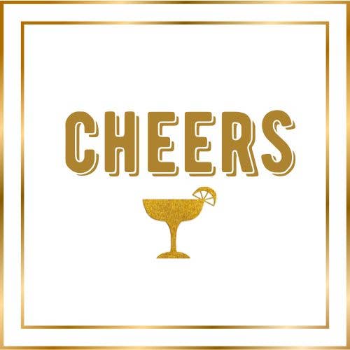 Linen-Feel Cocktail Napkins, Cheers