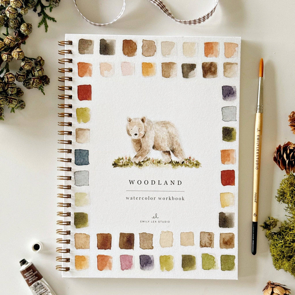 Woodland Watercolor Workbook Set