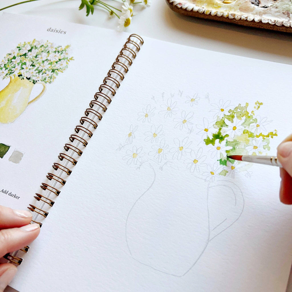 Flowers Watercolor Workbook Set