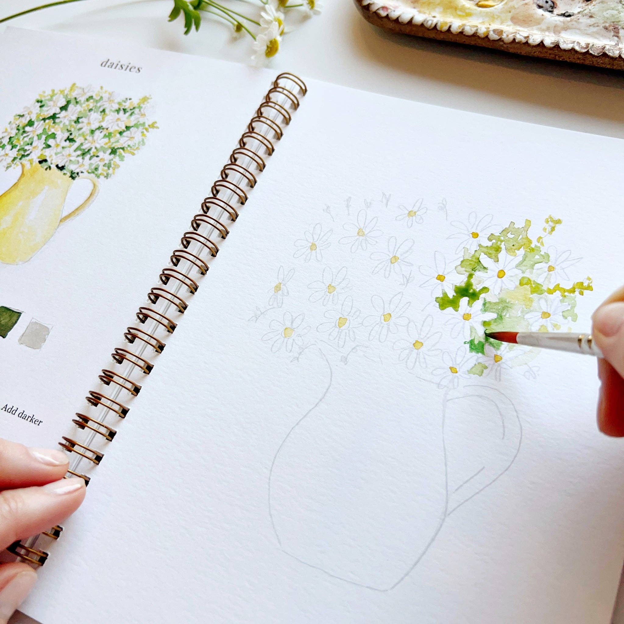 Flowers Watercolor Workbook Set