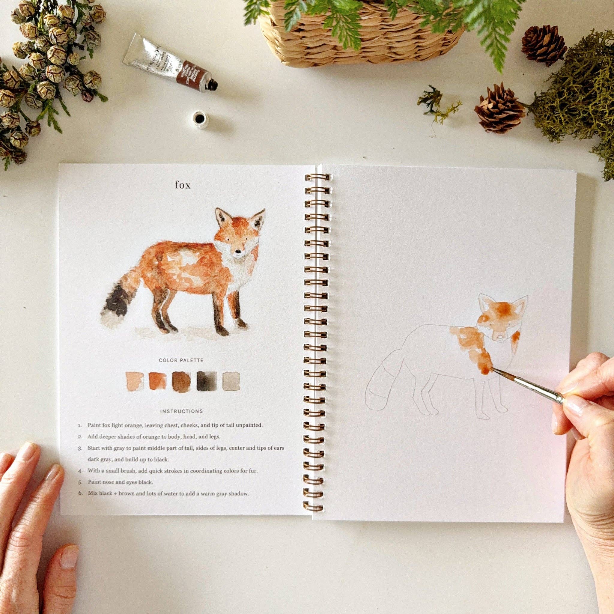 Woodland Watercolor Workbook Set