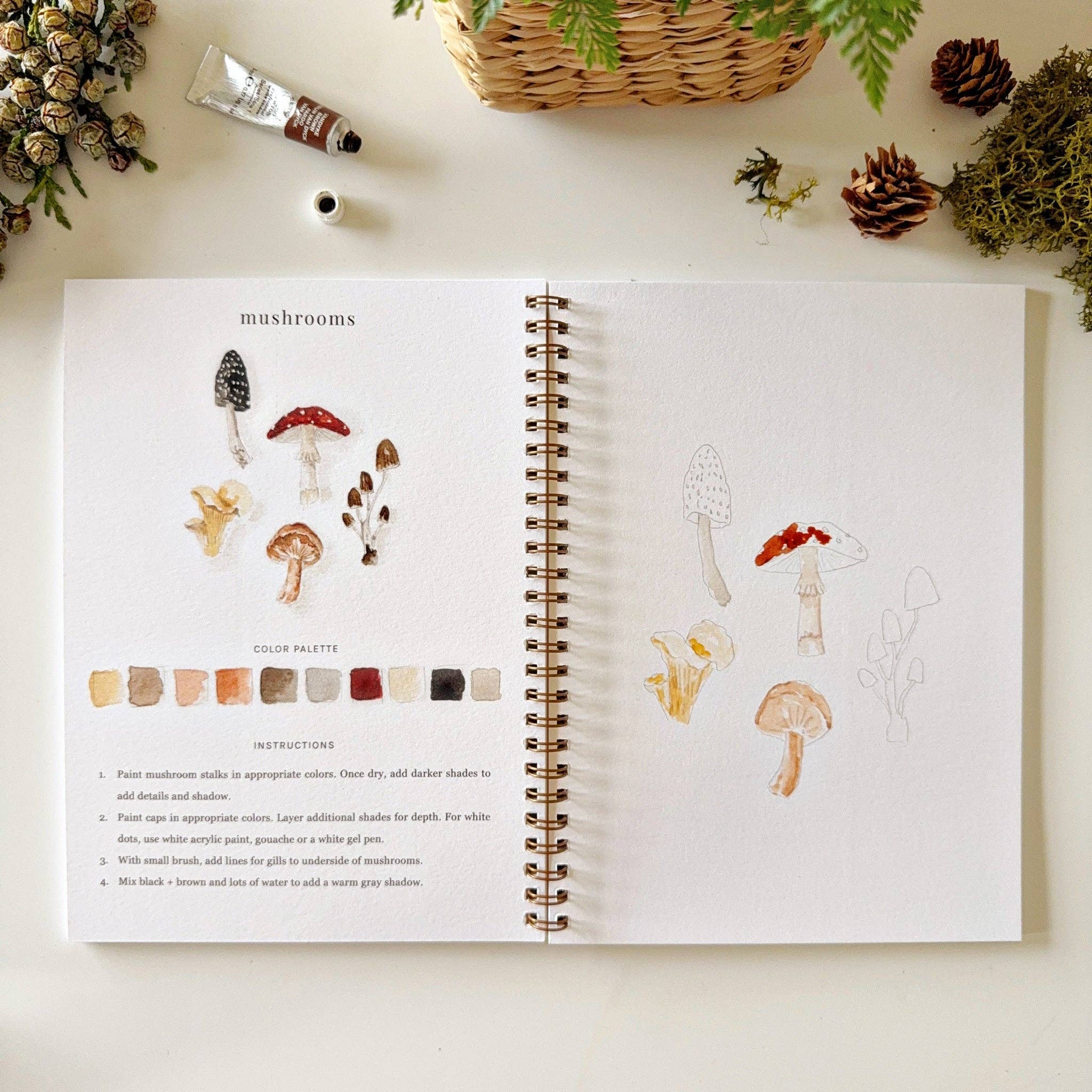Woodland Watercolor Workbook Set