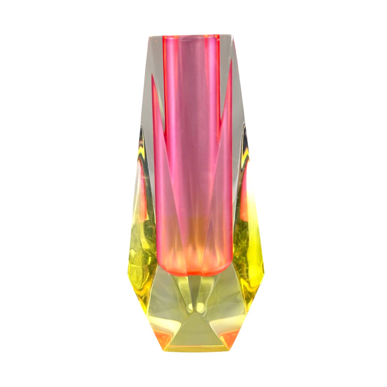 Bud Vase, Pink/Yellow