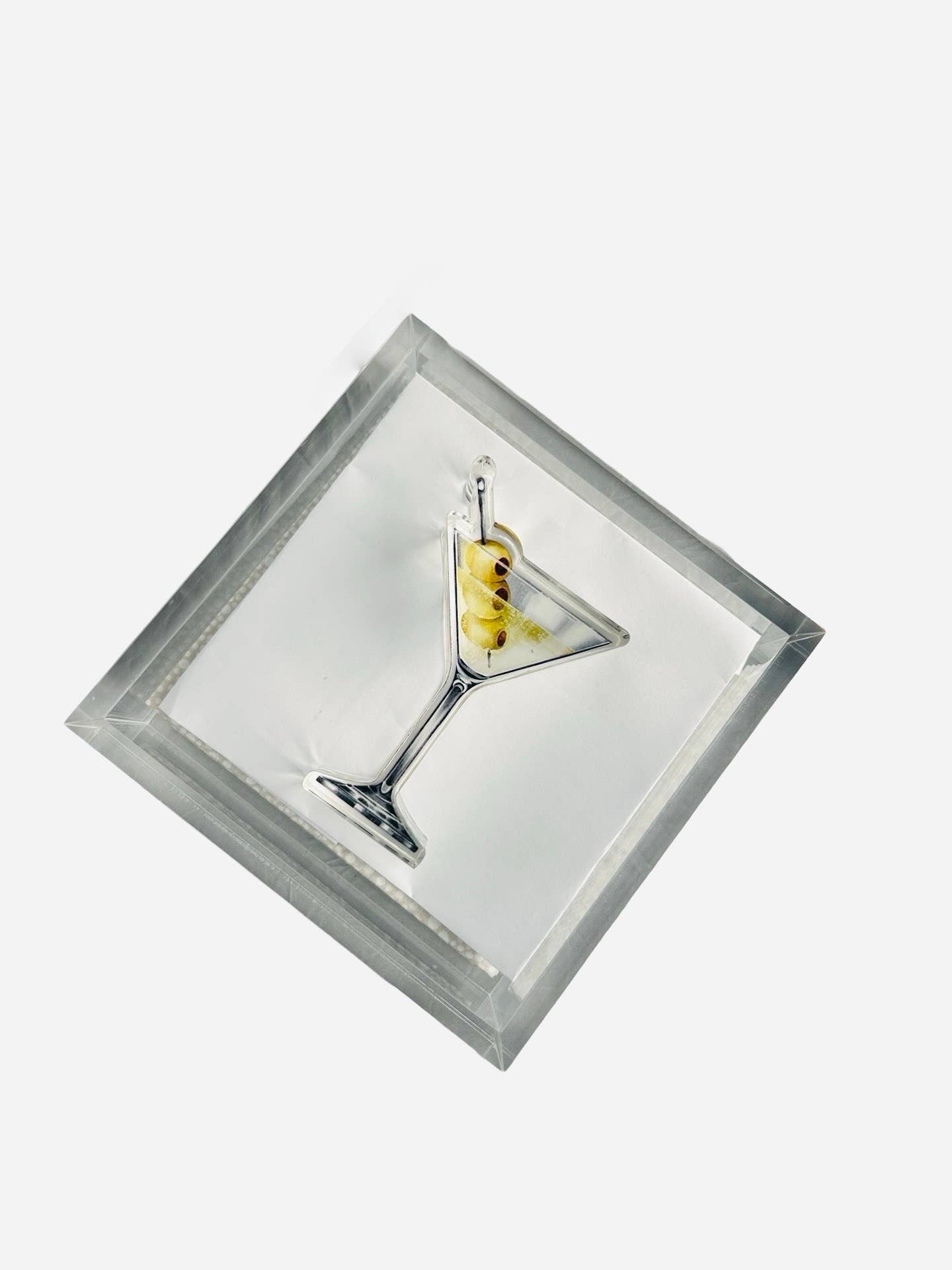 Acrylic Napkin Weight, Martini