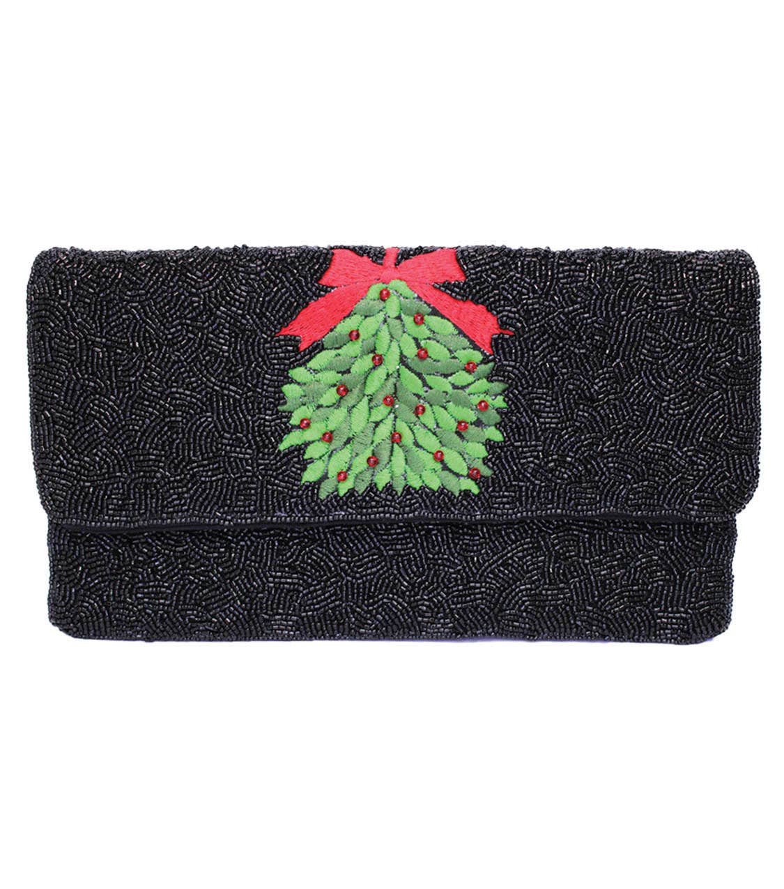 Black Mistletoe - Beaded Clutch - WS