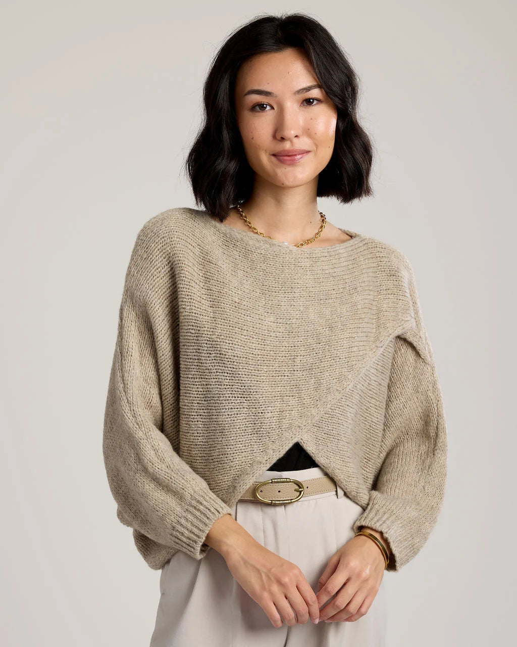 Alessandra Knit Criss Cross Wrap