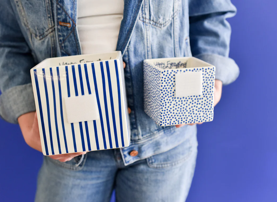 Indigo Small Dot Mini Nesting Cube Small