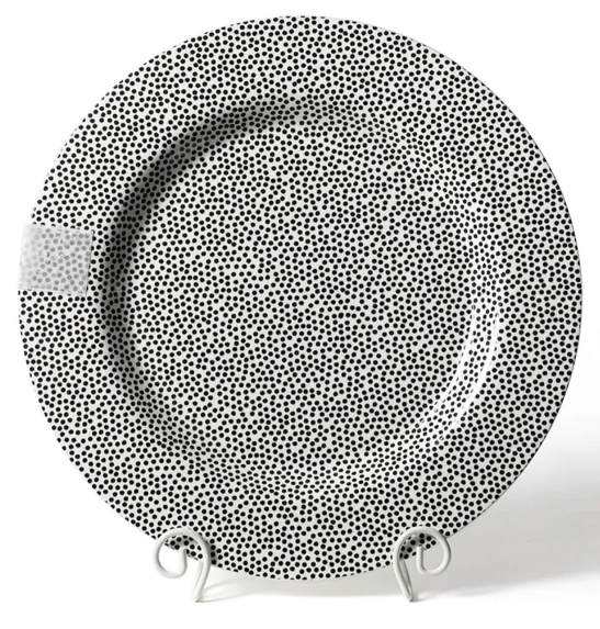Black Small Dot Big Entertaining Round Platter