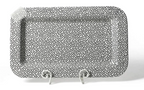Black Small Dot Mini Entertaining Rectangle Platter