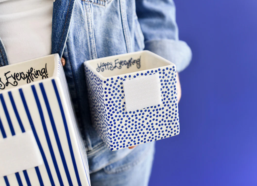 Indigo Small Dot Mini Nesting Cube Small