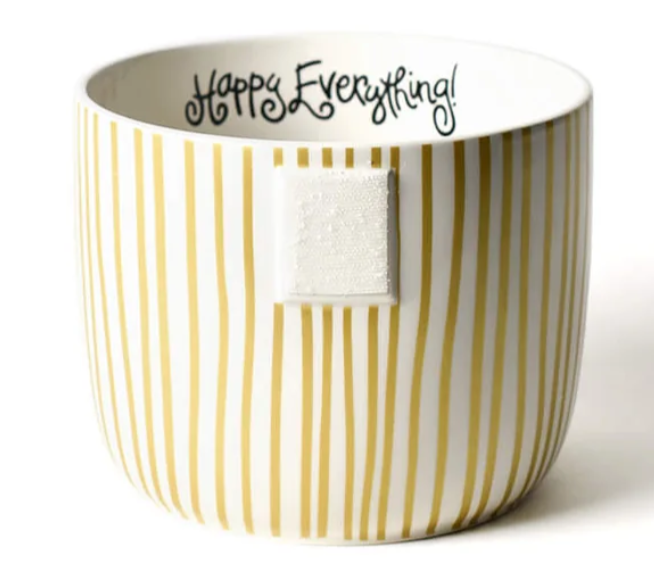 Gold Stripe Mini Happy Everything! Bowl