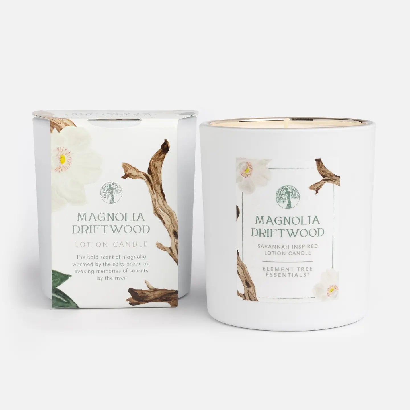 Element Tree Essentials - Magnolia Driftwood Lotion Candle