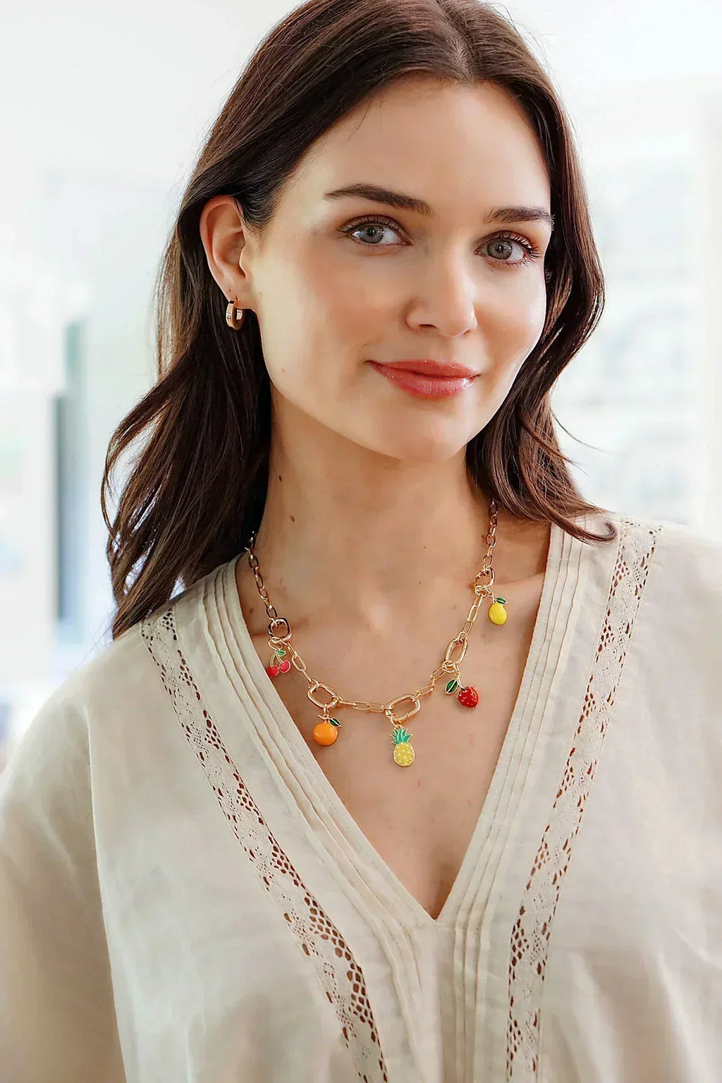 Enamel Cherry Charm