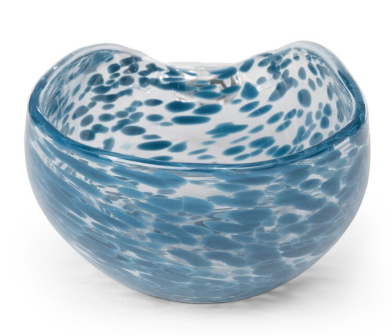 Seaside Glass Fish Bowl, Navy Blue