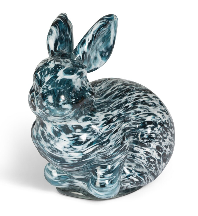 Blue Glass Bunny