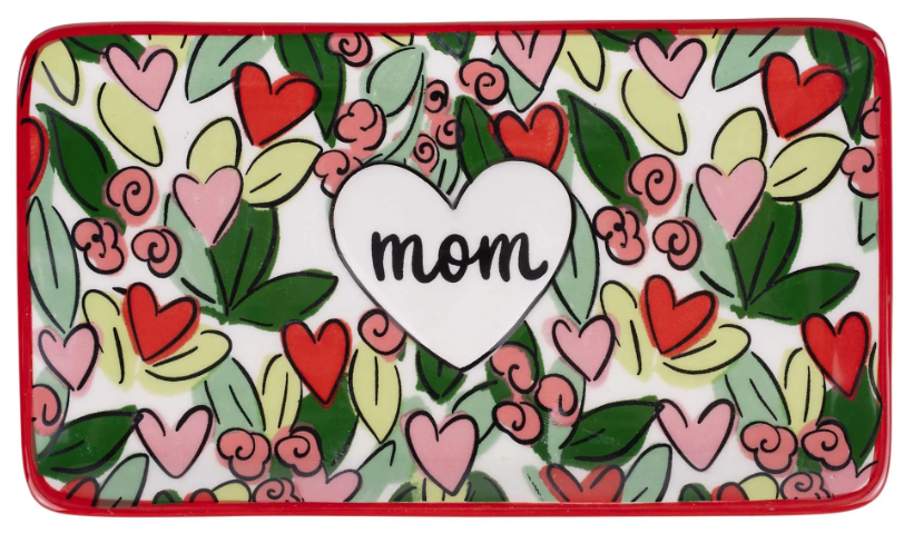 Mom Hearts & Flowers Trinket Tray