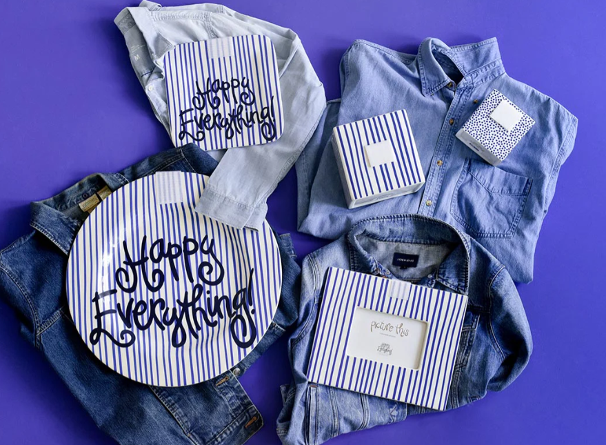 Indigo Small Dot Mini Nesting Cube Small