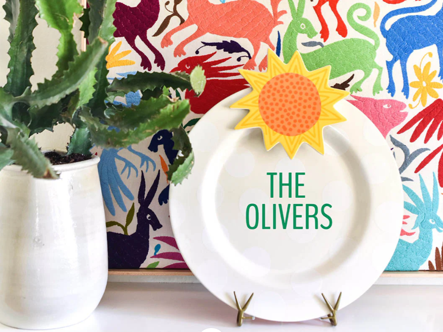 White Small Dot Big Entertaining Round Platter