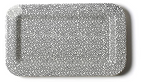 Black Small Dot Mini Entertaining Rectangle Platter