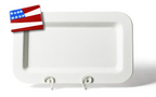 White Small Dot Mini Entertaining Rectangle Platter