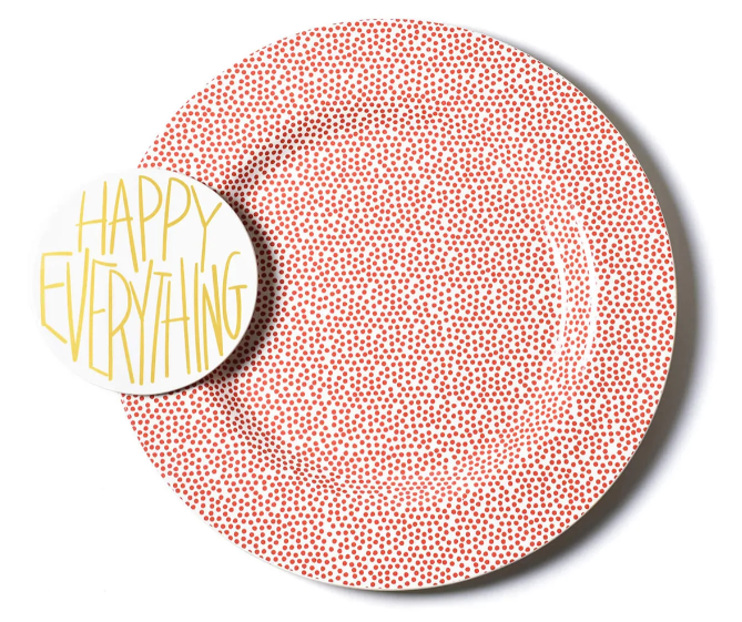 Red Small Dot Big Entertaining Round Platter