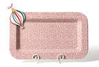 Red Small Dot Mini Entertaining Rectangle Platter