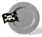 Black Small Dot Big Entertaining Round Platter