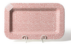 Red Small Dot Mini Entertaining Rectangle Platter