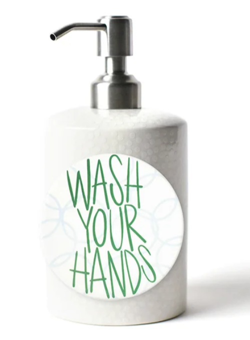 White Small Dot Mini Cylinder Soap Pump