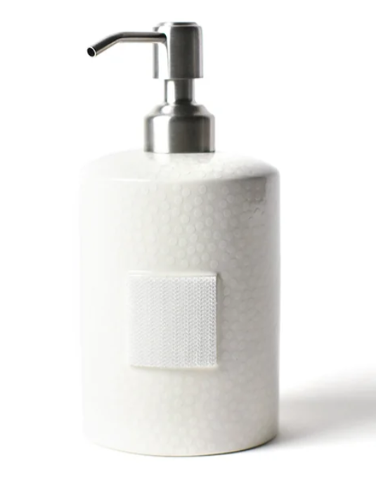 White Small Dot Mini Cylinder Soap Pump