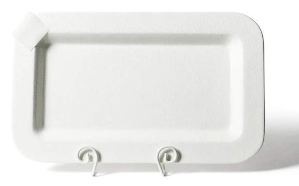 White Small Dot Mini Entertaining Rectangle Platter