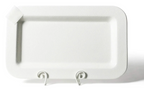 White Small Dot Mini Entertaining Rectangle Platter
