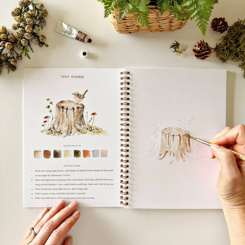 Woodland Watercolor Workbook Set