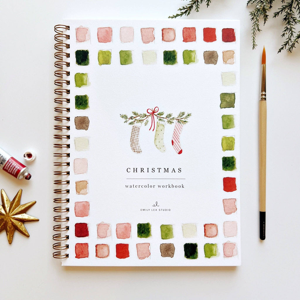 Christmas Watercolor Workbook Set