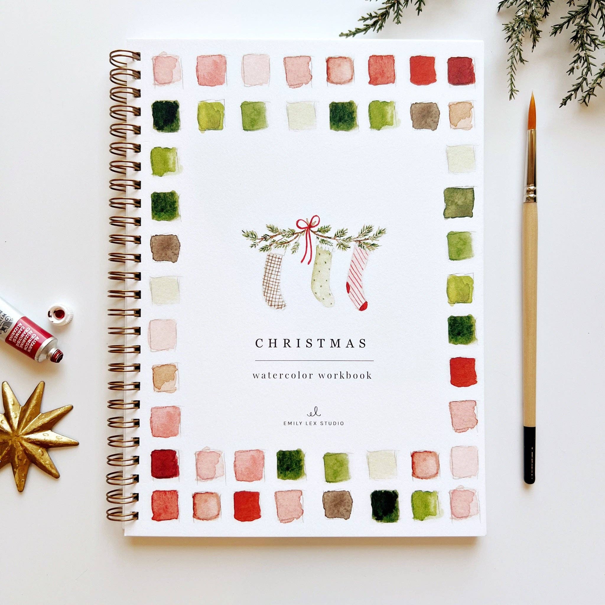 Christmas Watercolor Workbook Set