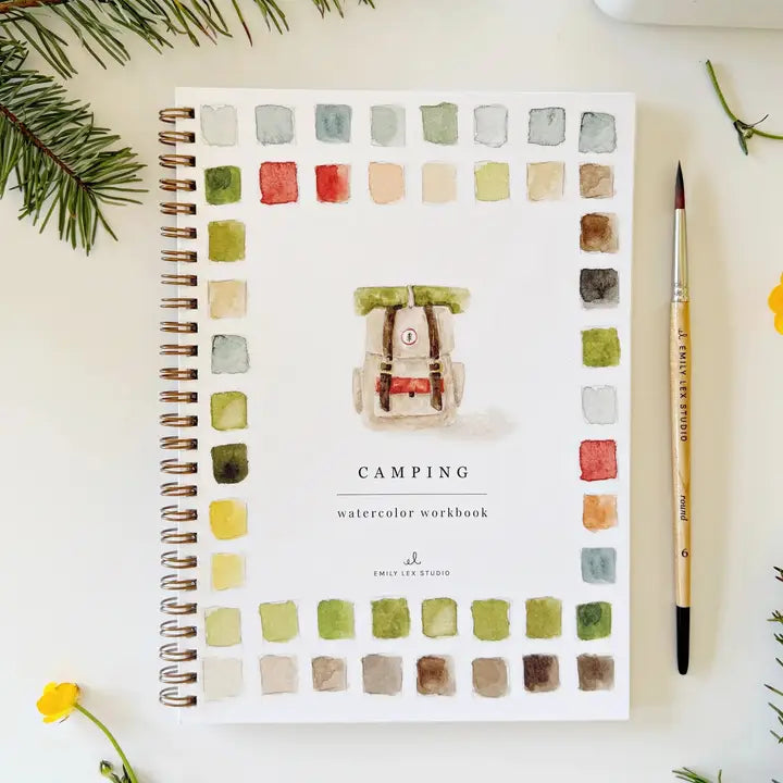Camping Watercolor Workbook Set