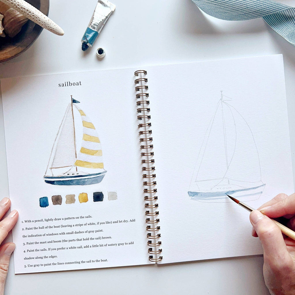 Seaside Watercolor Workbook Set