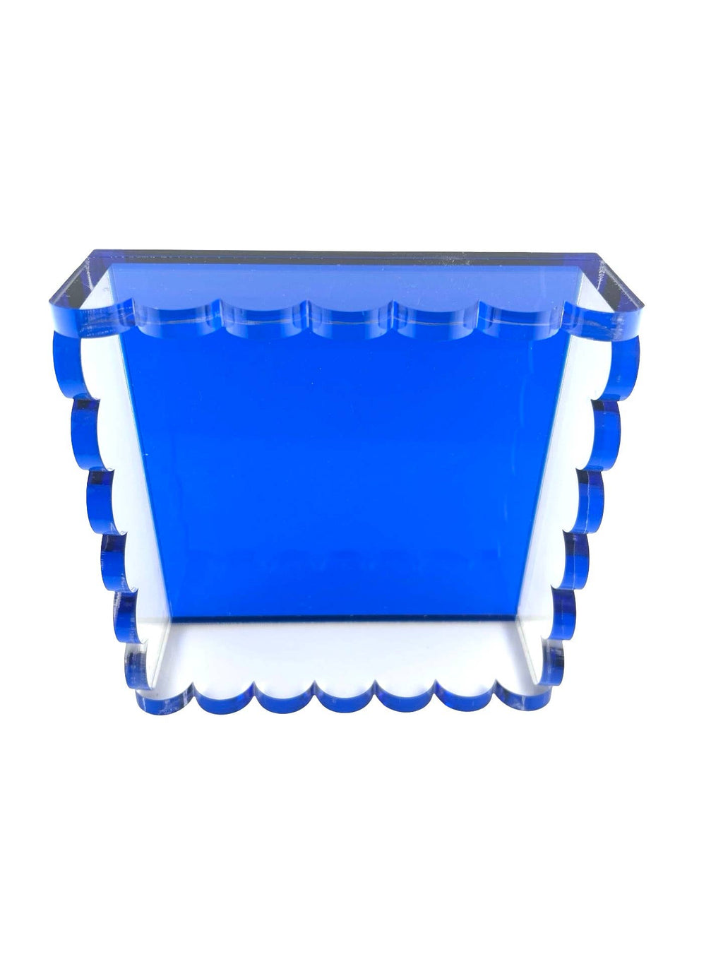 Cocktail Napkin Holder, Scalloped/Indigo