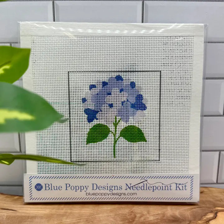 Blue Hydrangea Needlepoint Kit