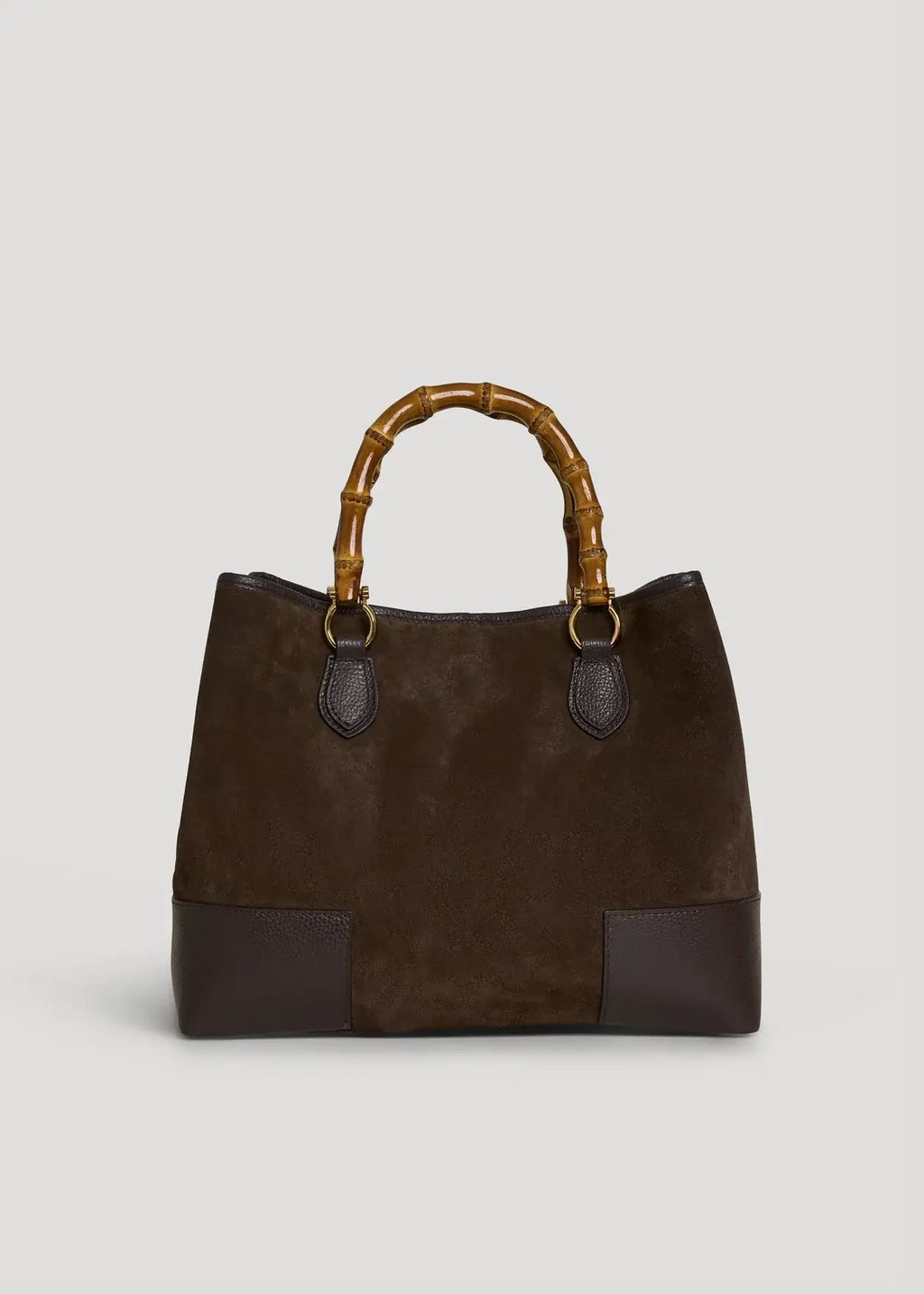 Large Handbag in Genuine Suede and Dollaro Leather