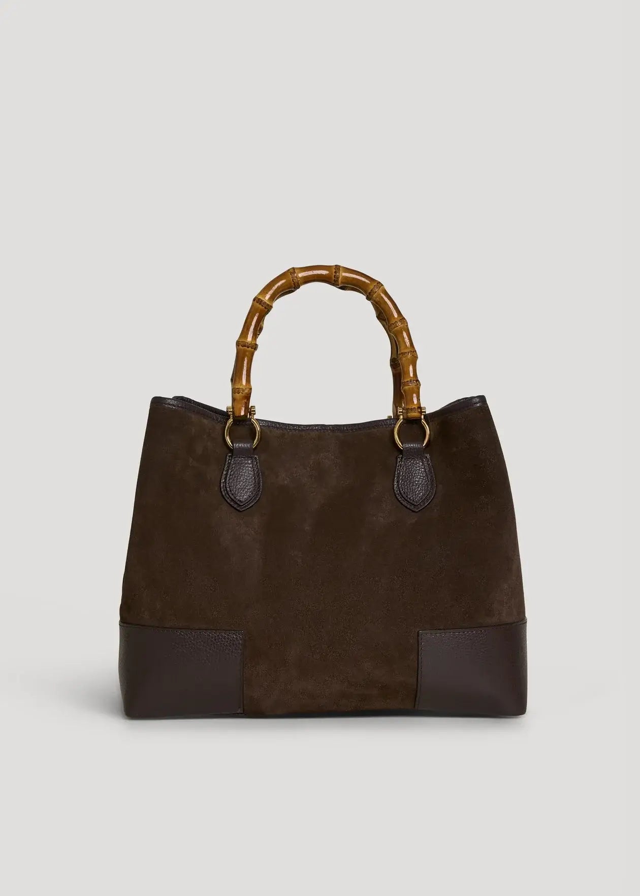 Large Handbag in Genuine Suede and Dollaro Leather
