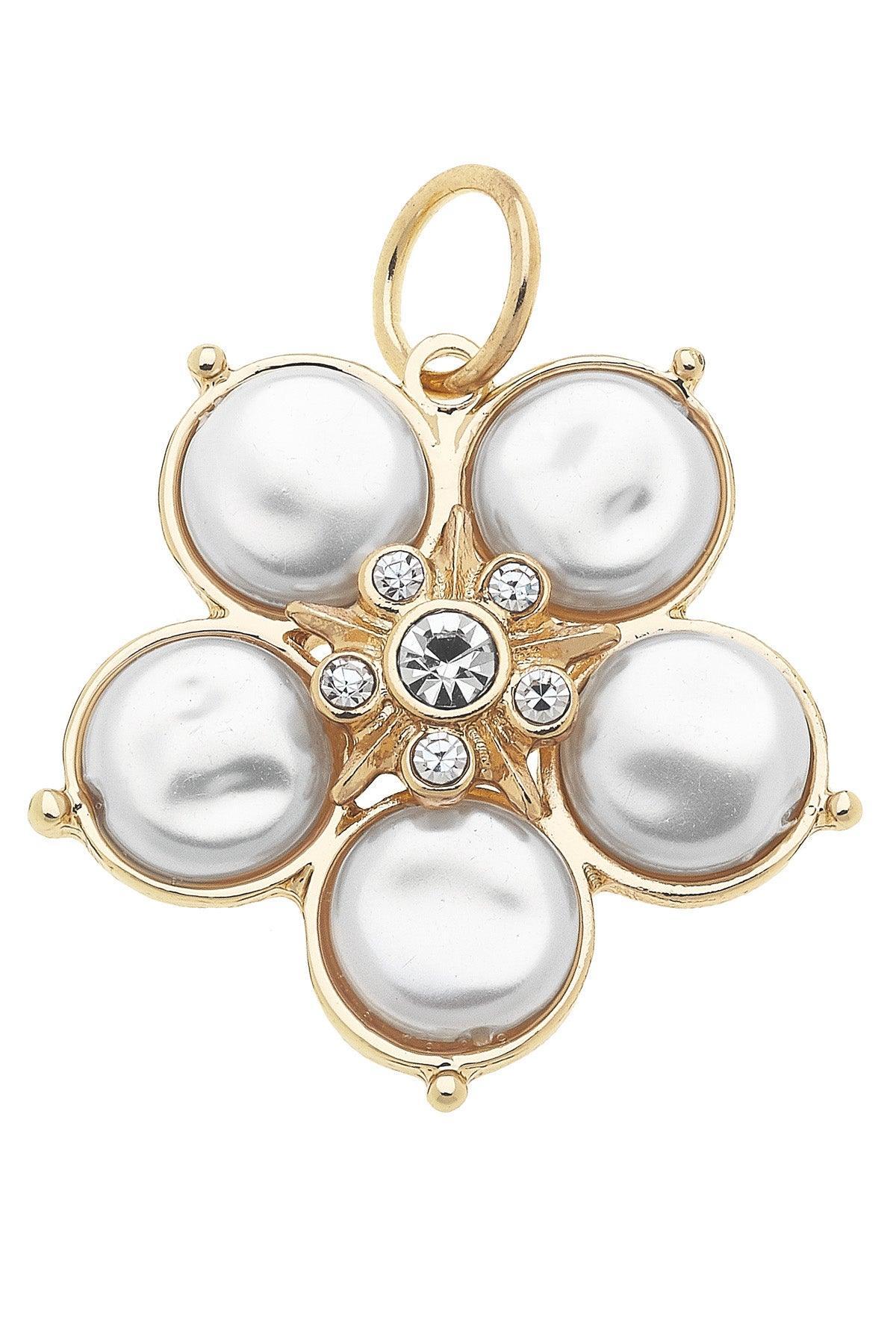 Coin Pearl Charm in Ivory