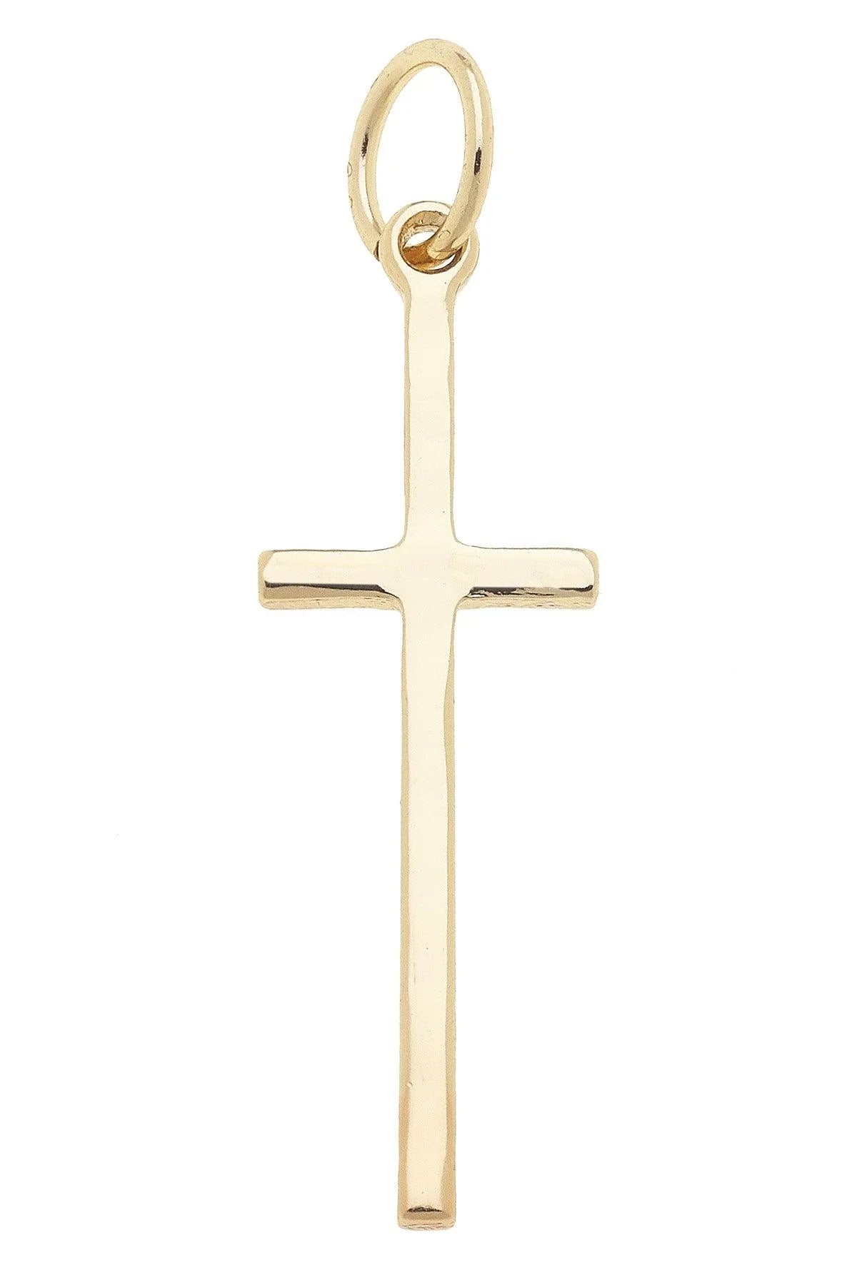Cross Charm in Shiny Gold