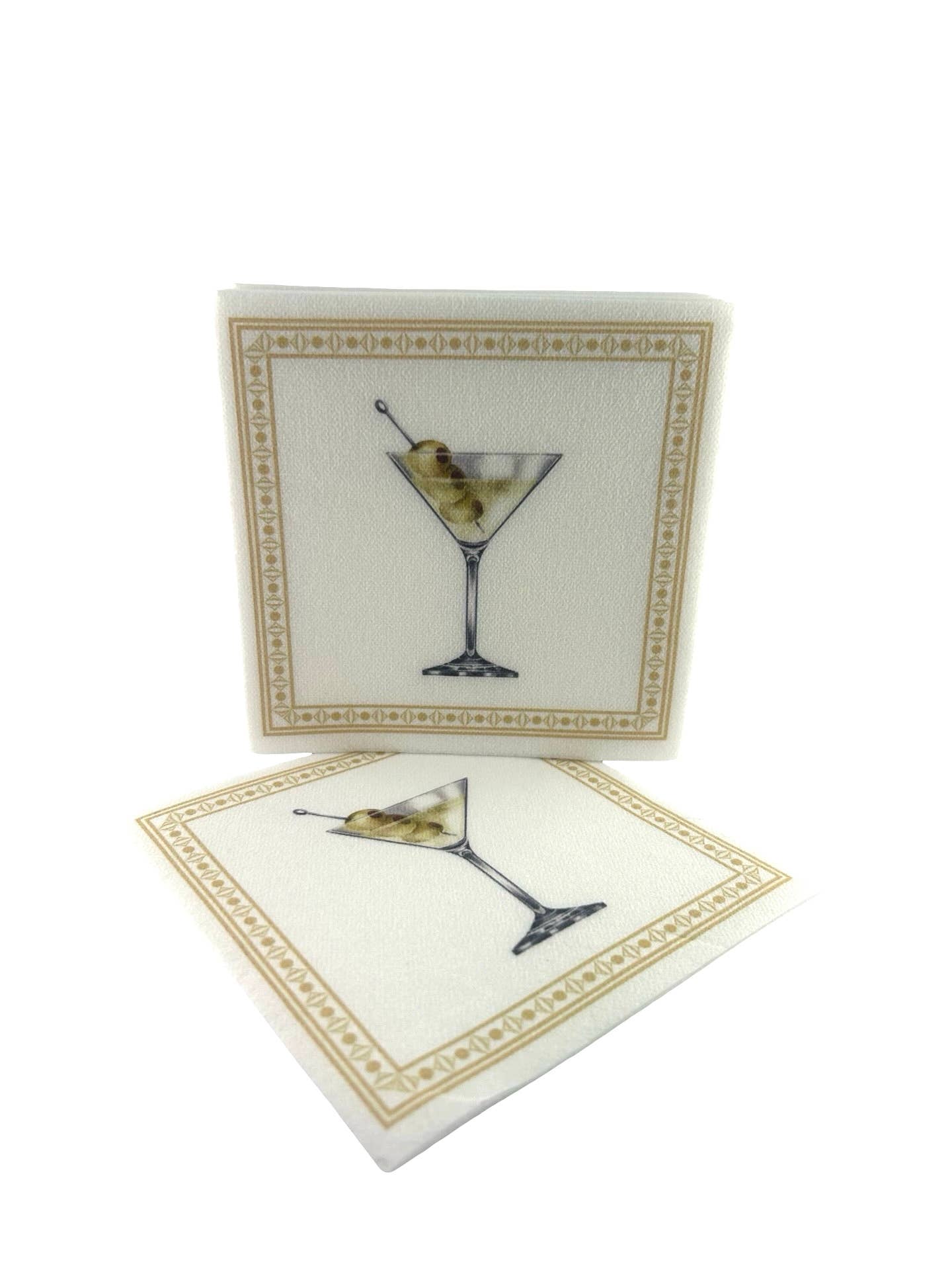 Linen-Feel Cocktail Napkins, Martini