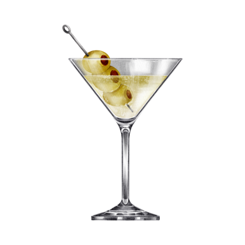 Acrylic Napkin Weight, Martini