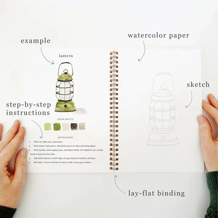 Camping Watercolor Workbook Set