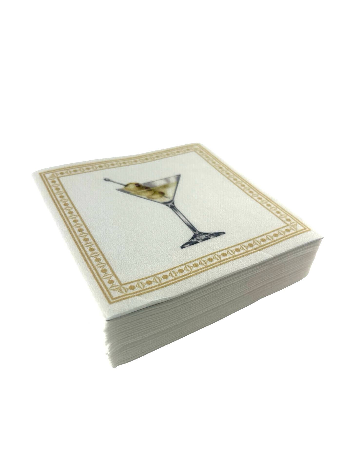 Linen-Feel Cocktail Napkins, Martini