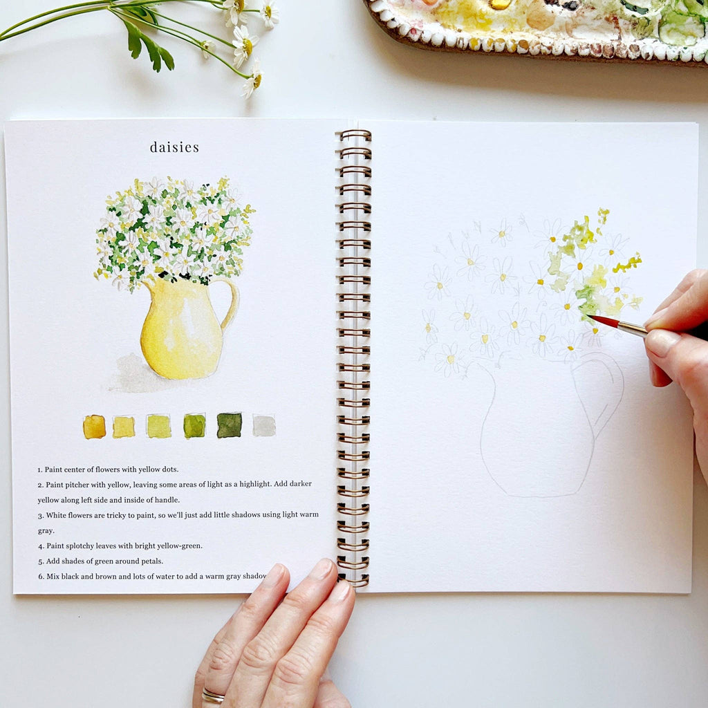 Flowers Watercolor Workbook Set