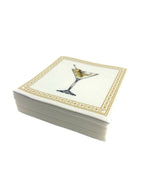 Linen-Feel Cocktail Napkins, Martini